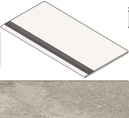 Ступень Atlas Concorde Italy Klif Silver Gradino AN4Q 37.5x75 - фото 1