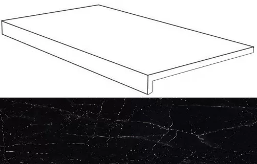 Ступень Atlas Concorde Italy Marvel Black Atlantis Scalino AO7K 37.5x150 - фото 1