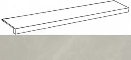 Ступень фронтальная Италон Континуум Сильвер 33x160 - фото 1