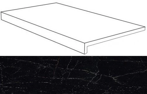 Ступень Atlas Concorde Italy Marvel Black Atlantis Scalino Lapp AO7G 33x60 - фото 1