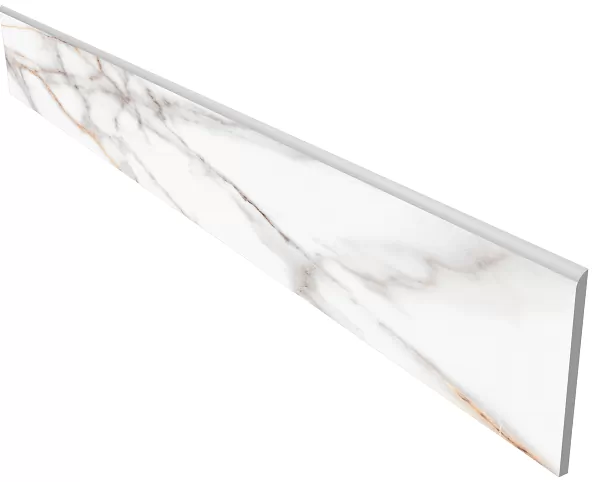 Плинтус Estima SM03 Ametis Supreme Ferrum 7x60 белый полир. - фото 1