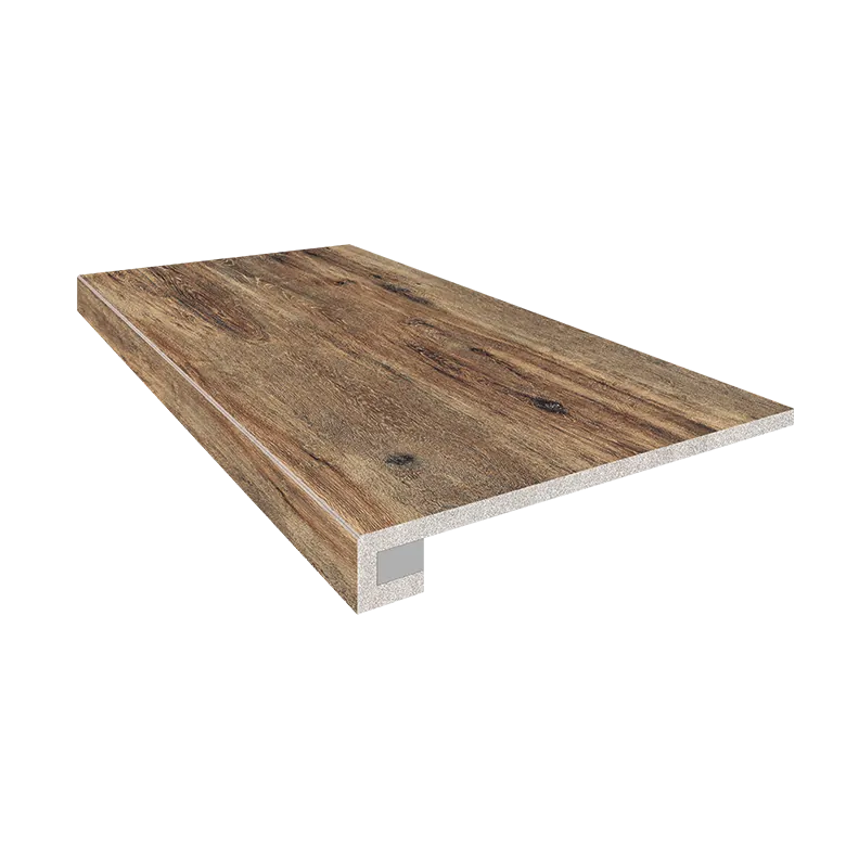 Комплект Estima BG01 Brigantina Oak (Ступень 33x120 непол. прямоугол. бортик без насечек + Подступенок 14,5x120) - фото 1