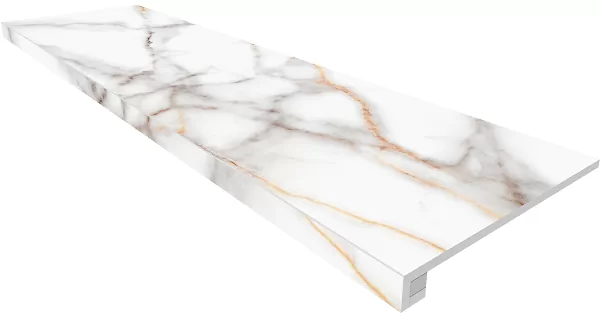 Комплект Estima SM03 Ametis Supreme Ferrum (Ступень 33x120 непол. прямоугол. бортик без насечек + Подступенок 14,5x120) - фото 1