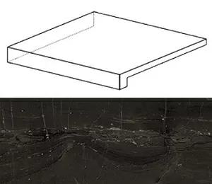 Ступень угловая левая Atlas Concorde Italy Marvel Absolute Brown Scalino Ang. Sx AFC1 33x33 - фото 1