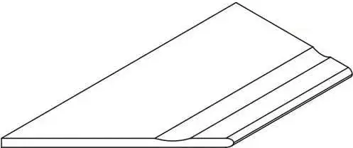 Бортик Италон Фоссил Блэк с выемкой закругленный левый 620090001426 серый 30x120 - фото 1
