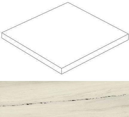 Ступень угловая левая Atlas Concorde Italy Marvel Bianco Fantastico Scalino Ang. Sx AO9T 33x33 - фото 1