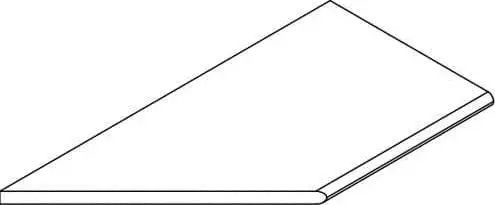Бортик Италон Фоссил Блэк закругленный левый 620090001441 серый 30x120 - фото 1
