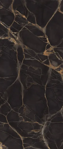 Керамогранит Maimoon Ceramica Слэбс Макабус Голд Полиш коричневый 120x280 - фото 1