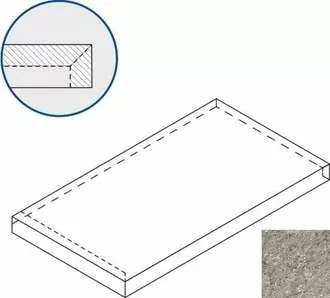 Ступень Италон Discover X2 Grey Scalino Angolare Sx 33x60 - фото 1