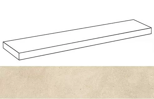 Ступень угловая левая Италон Room Stone Beige 33x120 - фото 1
