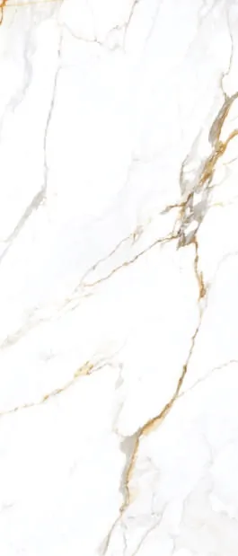 Керамогранит Maimoon Ceramica Слэбс Аполо Уайт Полиш белый 120x280 - фото 1