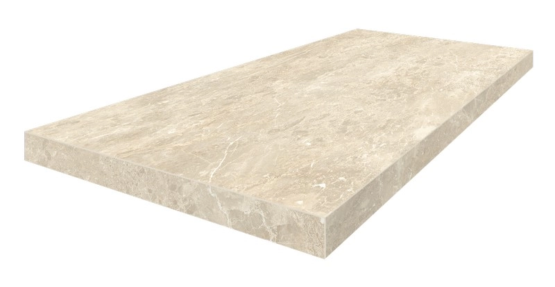 Ступень ColiseumGres Да Винчи Беж угловая левая 620070002307 бежевый 33x60 - фото 1