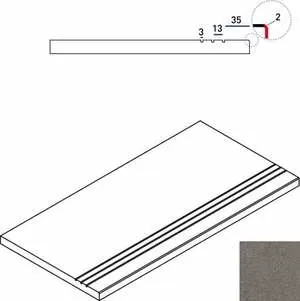 Ступень Италон Discover X2 Fume Bordo Grip 30x60 - фото 1