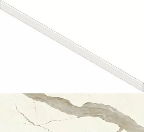 Плинтус Atlas Concorde Italy Marvel Calacatta Sublime Battiscopa Dig. Silk AGGE 7.2x150 - фото 1