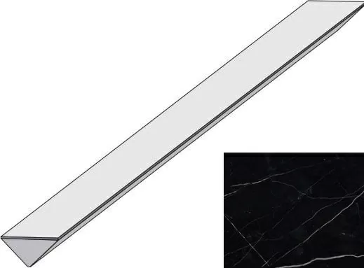 Бордюр Atlas Concorde Italy Marvel Black Atlantis Corner LD5N 1.4x50 - фото 1