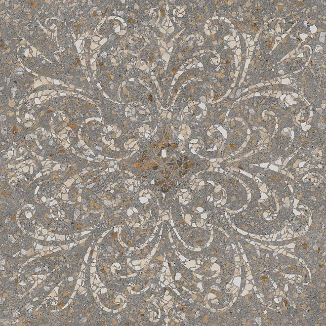 Kerama Marazzi Терраццо коричневый декорированный обрезной