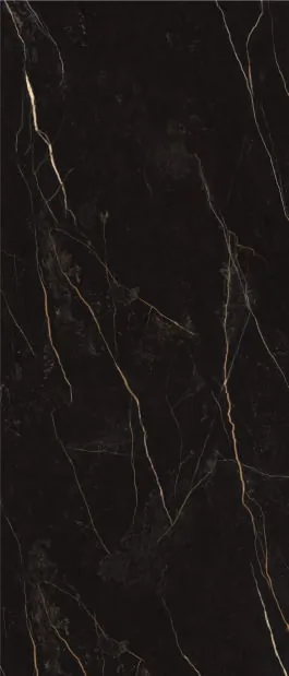 Керамогранит Maimoon Ceramica Слэбс Стратум Порторо Полиш черный 120x280 - фото 1