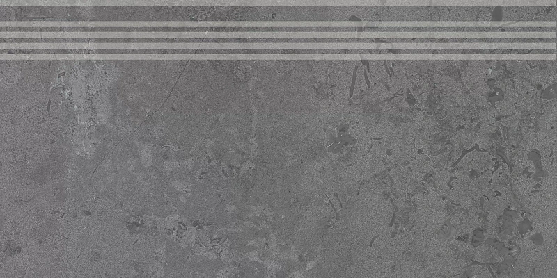 Ступень Kerama Marazzi DD205120R\GR Про Лаймстоун серый темный натуральный обрезной 30х60 - фото 3