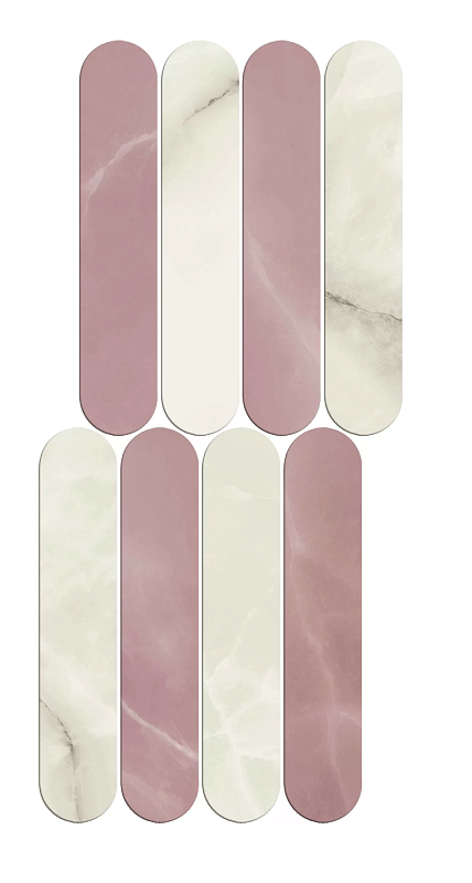 Мозаика Atlas Concorde Symphonyx Crystal - Rose Ellipse 56x23.5 - фото 1