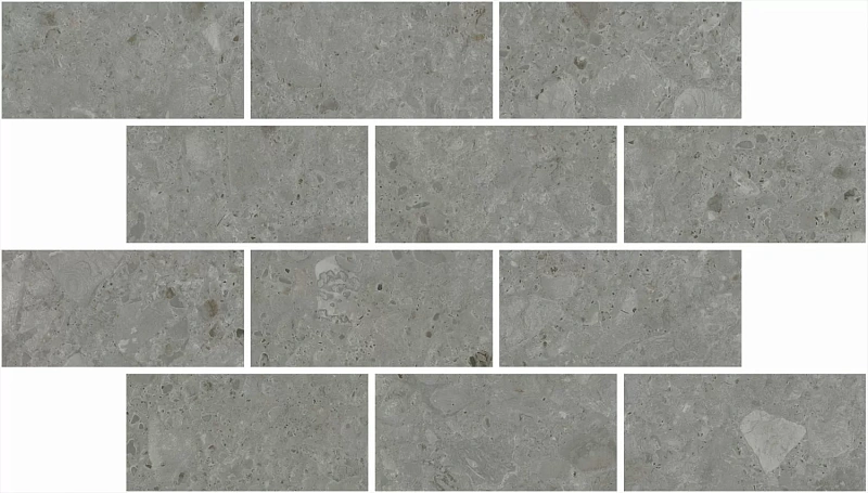 Вставка Kerama Marazzi Venezia Чеппо ди Гре мозаичный серый тёмный матовый обрезной 34,5х20 - фото 3