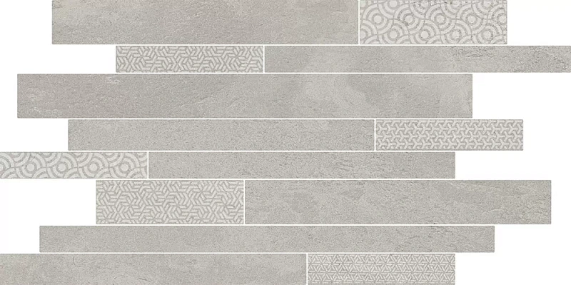 Мозаика Kerama Marazzi SBM009\SG458320 Ламелла серый светлый мозаичный 25х50.2 - фото 2