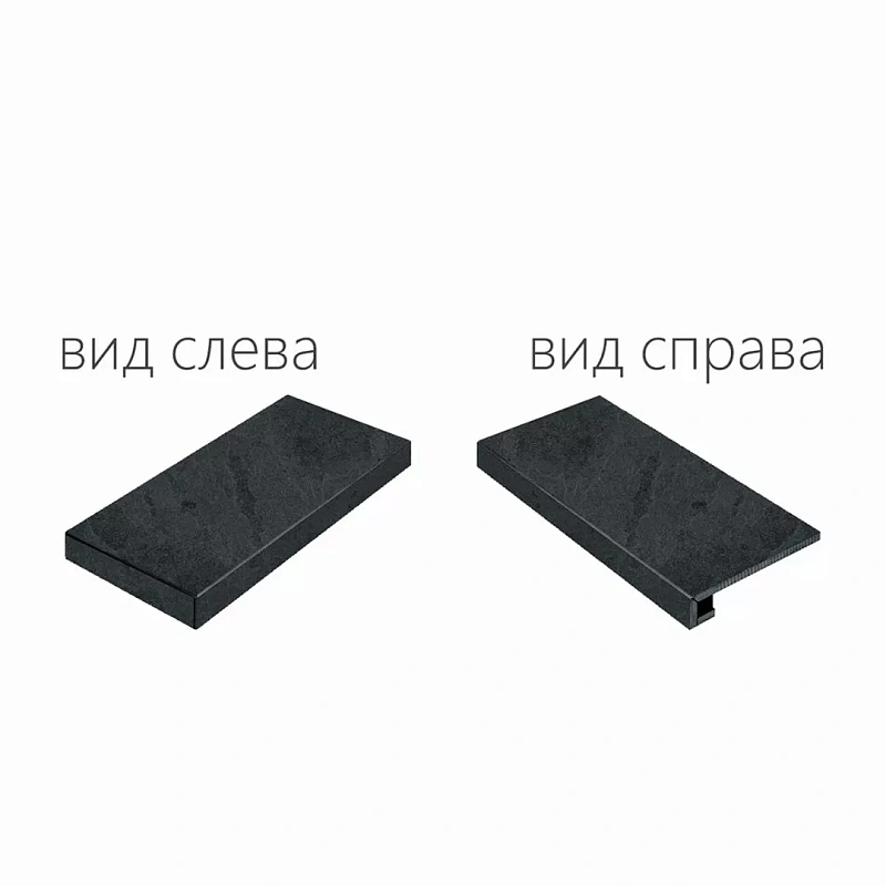 Ступень угловая левая Италон Materia Titanio 33x120 - фото 1