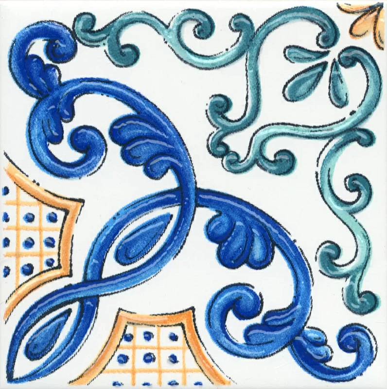 Вставка Kerama Marazzi Капри майолика 9.8x9.8 STG\A487\1146H - фото 1