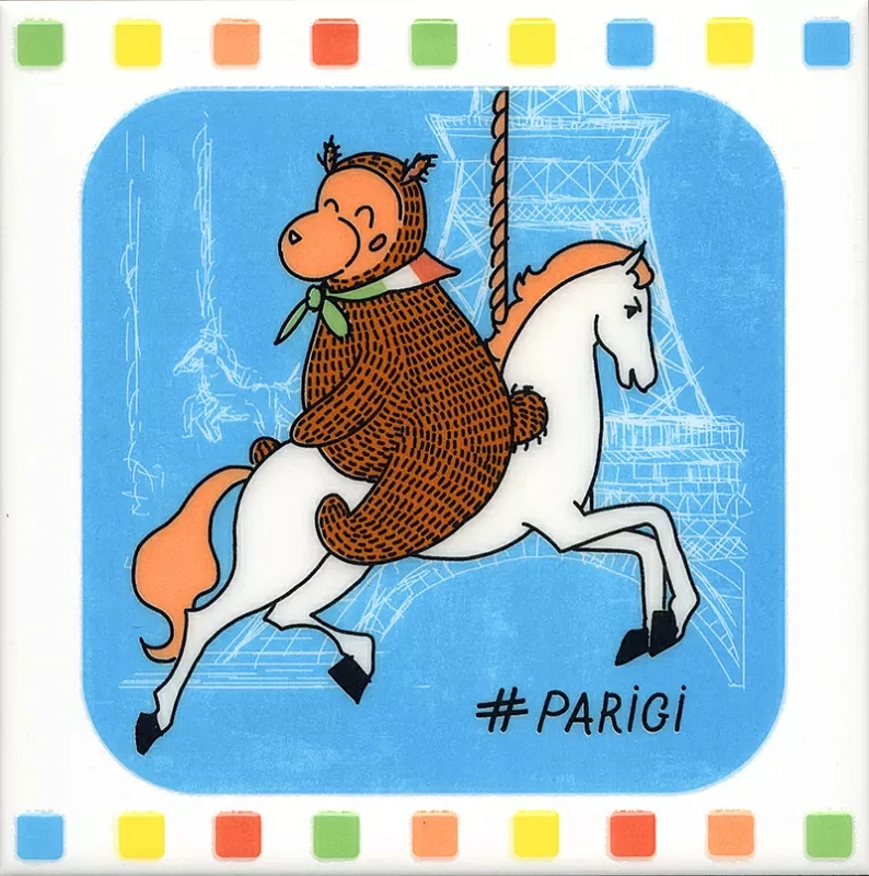 Декор Kerama Marazzi NT\A240\5009 Большое путешествие Карусель 20x20 - фото 1