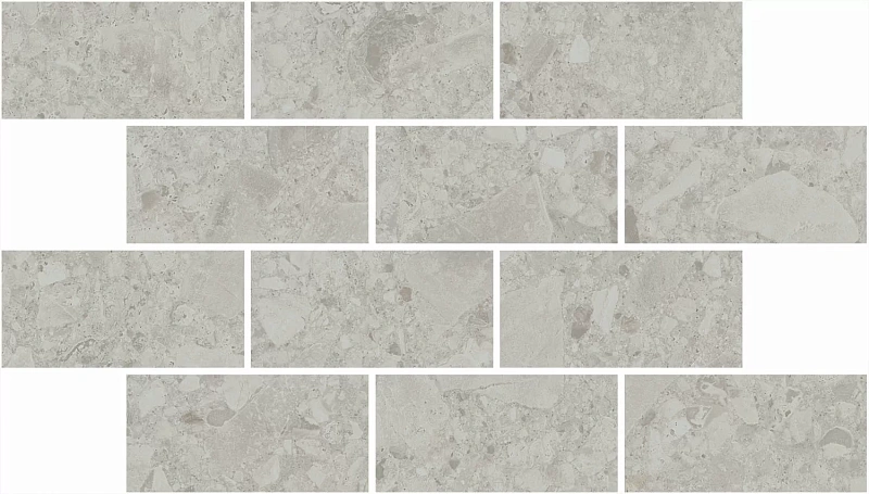 Вставка Kerama Marazzi Venezia Чеппо ди Гре мозаичный серый светлый матовый обрезной 34,5х20 - фото 4