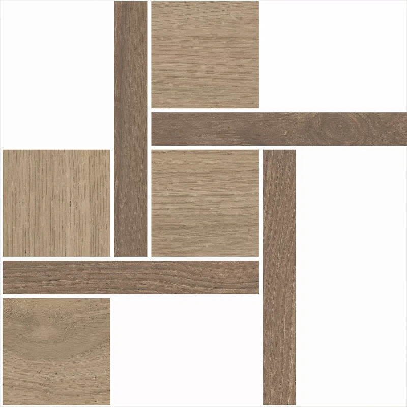 Декор Kerama Marazzi T056/SG644020 Альберони 3 наборный коричневый матовый обрезной 27.5x27.5 - фото 1