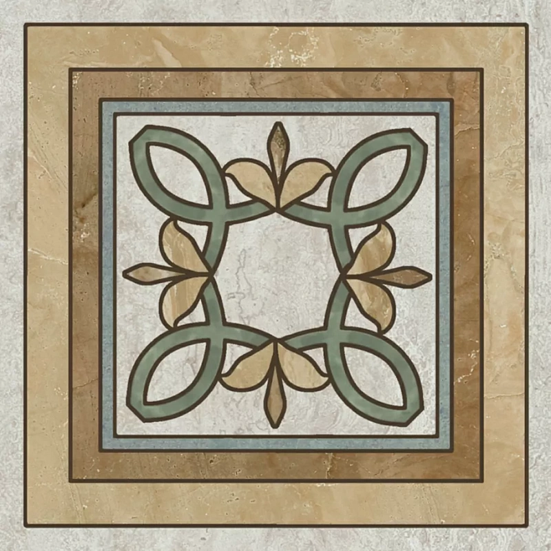 Вставка Kerama Marazzi Эвора глянцевый 9.6x9.6 DC\A36\SG6062RL - фото 1