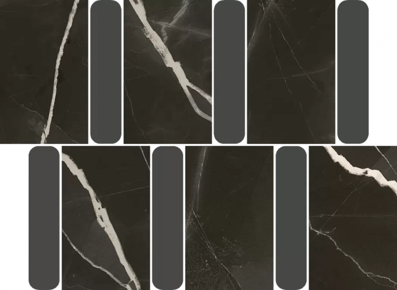 Мозаика Италон Stellaris Блэк Арган 26,9х36,8 - фото 1