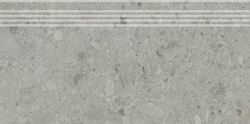 Ступень Kerama Marazzi Venezia Чеппо ди Гре серый матовый обрезной 30х60 - фото 1