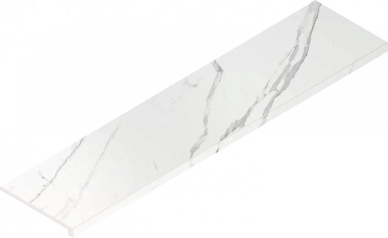 Ступень Италон Стелларис Статуарио Уайт фронтальная 620070002591 белый 33x120 - фото 1
