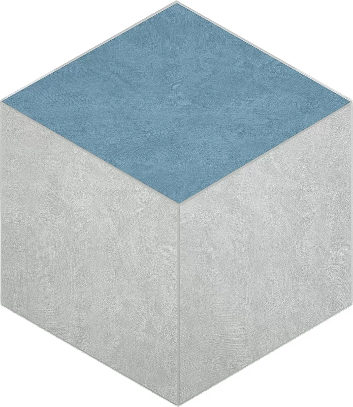 Мозаика Estima SR00/SR03 Spectrum Cube Milky White 25x29 голубой - фото 1