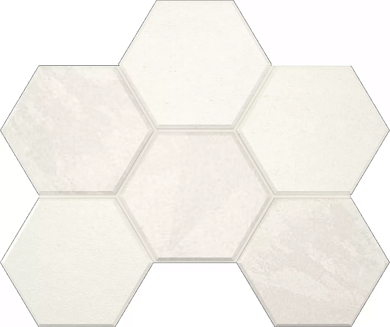 Мозаика Estima LN00/TE00 Luna Hexagon White 25x28.5 белый - фото 1