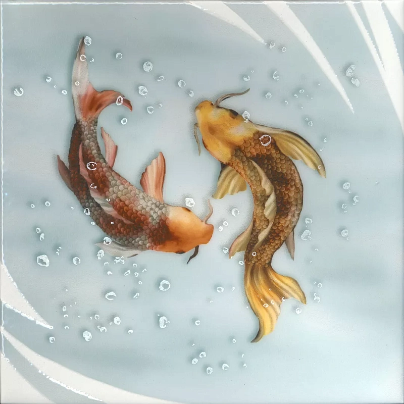 Декор Kerama Marazzi VT\A471\5009 Чудо-озеро 4 20x20 - фото 1