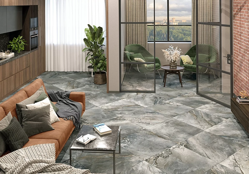 Керамогранит Alma Ceramica Вулкано GFA114VLC04L бежевый 57x114 - фото 2