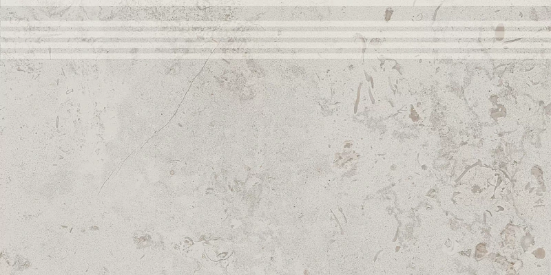 Ступень Kerama Marazzi DD205320R\GR Про Лаймстоун серый светлый натуральный обрезной 30х60 - фото 6