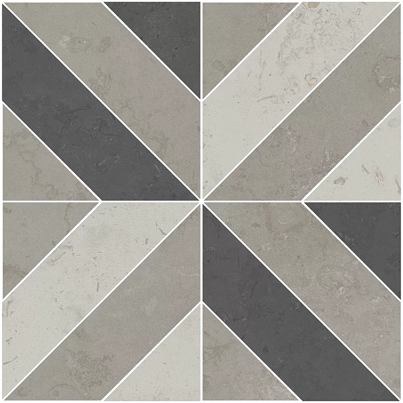 Декор Kerama Marazzi ID124T Про Лаймстоун серый матовый 60х60 - фото 3