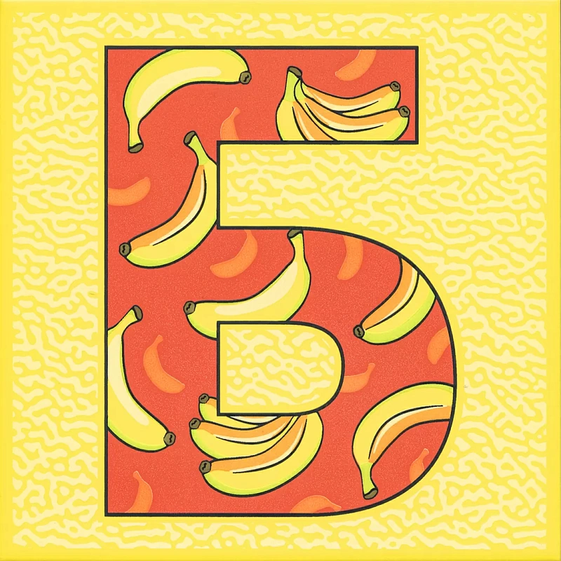 Декор Kerama Marazzi HGD\A549\5109 Сад-огород Банан матовый 20x20 - фото 1