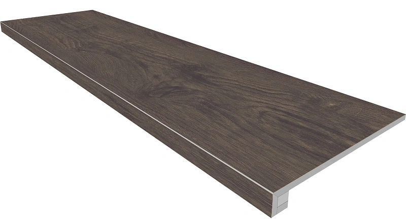 Комплект Estima SI04 Ametis Selection Walnut (Ступень 33x120 непол. прямоугол. бортик без насечек + Подступенок 14,5x120) - фото 1