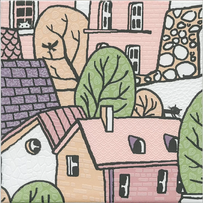 Декор Kerama Marazzi OS\A227\5009 Городок 4 матовый 20x20 - фото 1