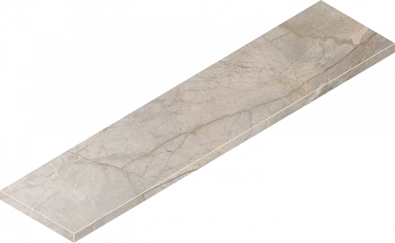 Ступень Италон Стелларис Элегант Сильвер угловая левая 620070002609 серый 33x120 - фото 1