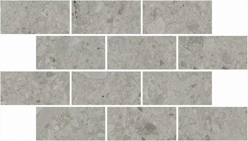 Вставка Kerama Marazzi Venezia Чеппо ди Гре мозаичный серый матовый обрезной 34,5х20 - фото 2