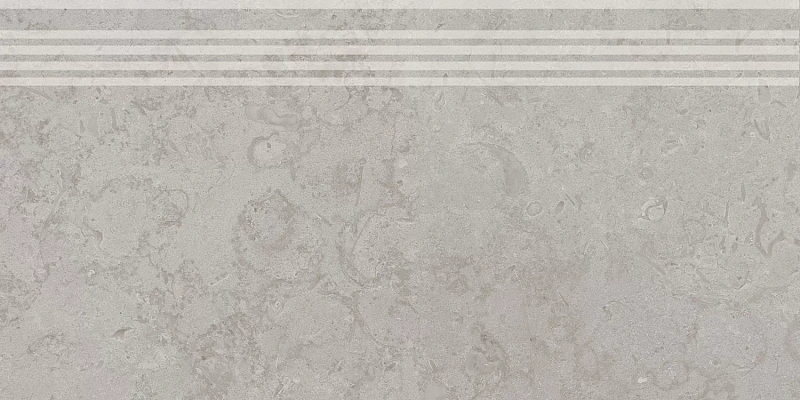 Ступень Kerama Marazzi DD205220R\GR Про Лаймстоун серый натуральный обрезной 30х60 - фото 2