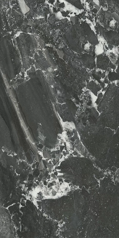 Керамическая плитка Kerama Marazzi Venezia Риальто чёрный глянцевый обрезной 40х80 - фото 4