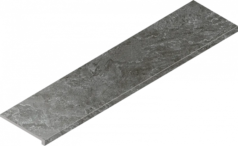 Ступень Италон Магма Графит угловая правая 620070002984 серый 33x120 - фото 1