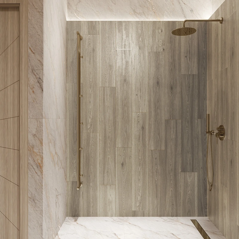 Керамогранит Креанза CW-RT17-B Mordic Wood Natural Rustic Wood 20x120 бежевый - фото 2