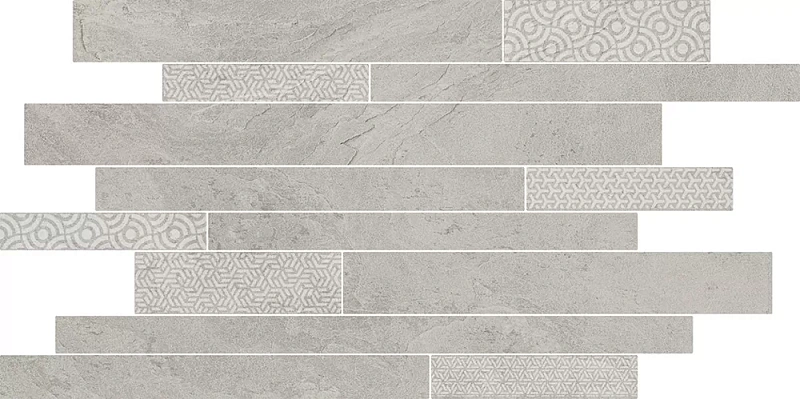 Мозаика Kerama Marazzi SBM009\SG458320 Ламелла серый светлый мозаичный 25х50.2 - фото 3